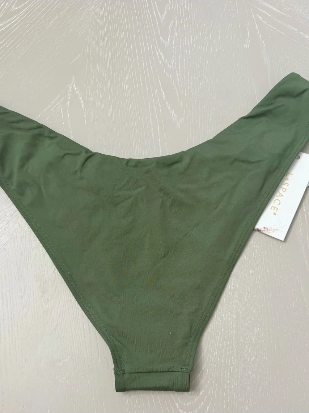l*space Olive Green Bikini Bottom - Low Rise Swim Brief